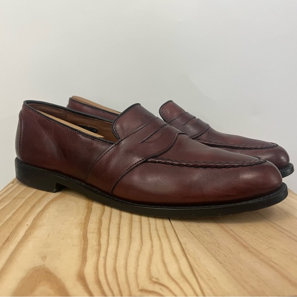 ALLEN EDMONDS Randolph Penny Loafers 4839 Cordovan Color Leather Size 11D - Picture 1 of 13